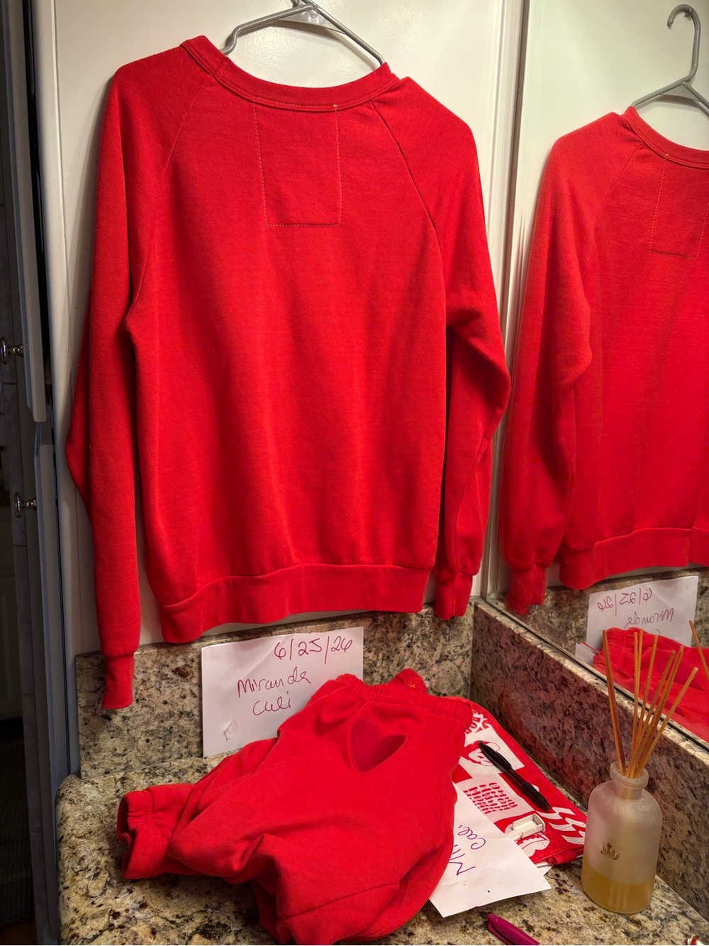Aviator nation red stitched heart set xs rare! Euc - Picture 2 of 7